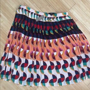 NEW! W TAGS! JCrew Colorful Accordion Pleats Skirt With Back Zipper Sz 16